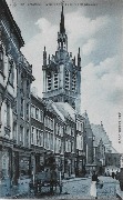 Enghien. L'Eglise vue de la rue de Bruxelles