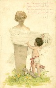 Statue et angelot. Jalousie
