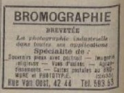 Bromographie rue van Oost 42 4' Bottin 1925