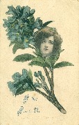 Femme dans fleurs