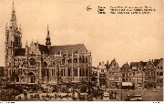 Ypres.Grand'Place et Cathédrale St Martin. Yper. Groote Markt en St. Maertens Hoofdkerk - Greet Square