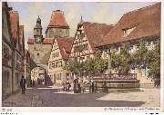 Alt-Rothenburg. Röderbogen und Markusturm