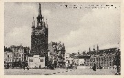 Courtrai. Grand' Place et Monument Commémoratif 1914-18 - Kortijk. Groote Markt en Gedenkteeken 1914-18