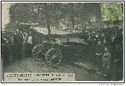 Camion renversé par les grévistes. Les troubles d'Anvers Aout-Sept 1907. 