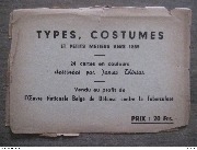 Types et costumes brabançons vers 1835. Enveloppe de 24 cartes Antituberculeux