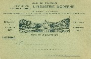 Bruxelles 1909. Exposition internationale. L'industrie moderne 