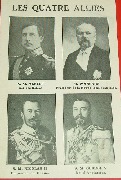 Les quatre alliés. S.M. Albert, M. Poincaré, S.M. Nicolas II, S.M. Georges V (autre éditeur)