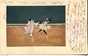 Pierrot et colombine dansent