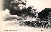 Incendie du 26 au 30 aoüt 1904 qui détruisit à Anvers-Kiel les installations pétrolifères Petroleum ....