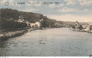 Dinant.Panorama de la Meuse vu du Port