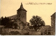 Rossignol. Vue du clocher de l'Eglise bombardée par l'artillerie allemande le 22 août de 1h30 à 3h20 l'après-midi 